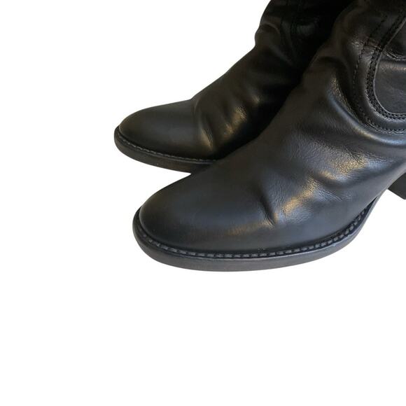 RALPH LAUREN COLLECTION Purple Label Black Leather Over the Knee Boots 6.5 Italy - Picture 9 of 16